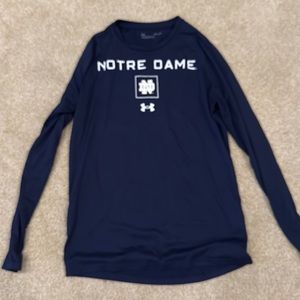 Notre Dame underarmour long sleeve shirt size S (runs big)